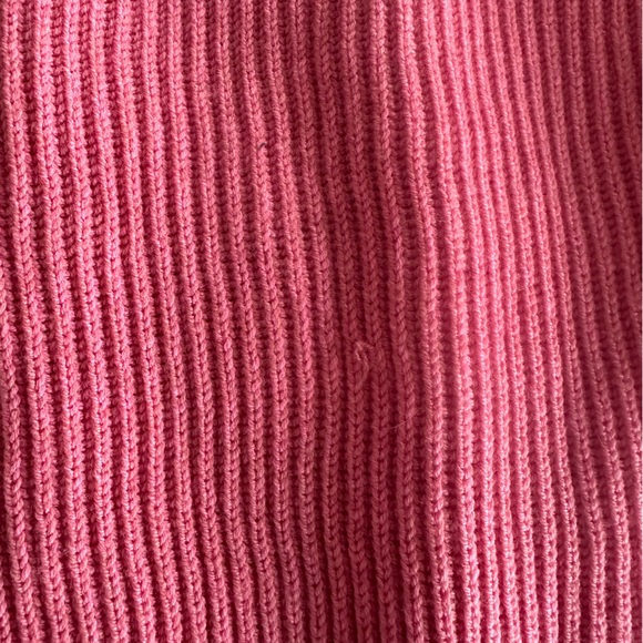 Aritzia Wilfred Free Lin Pink Sweater High Low Hem Wool Turtleneck Size L - Picture 6 of 15
